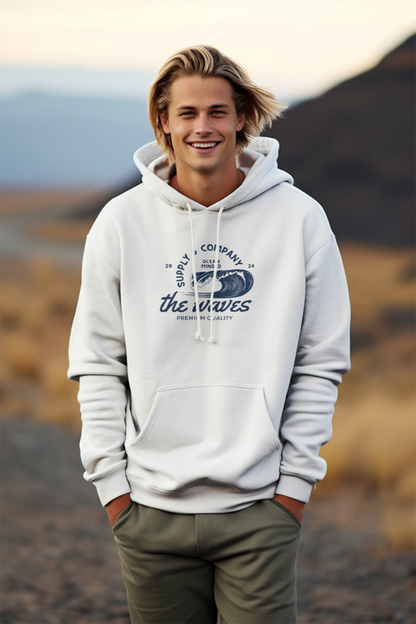 Unisex The Waves Lightweight Graphic Hoodie