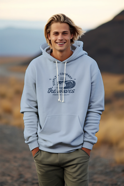 Unisex The Waves Lightweight Graphic Hoodie