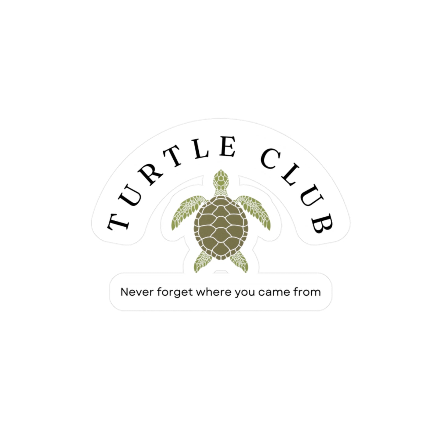 Turtle Club Water Resistant Vinyl Sticker