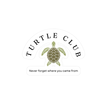 Turtle Club Water Resistant Vinyl Sticker