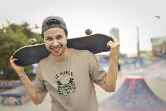 Unisex In Waves We Trust Graphic Tee - Sustainable Cotton