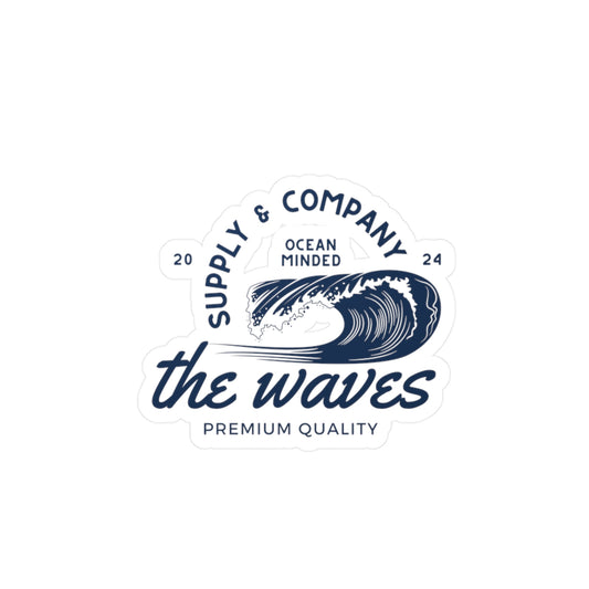 The Waves Water Resistant Vinyl Sticker