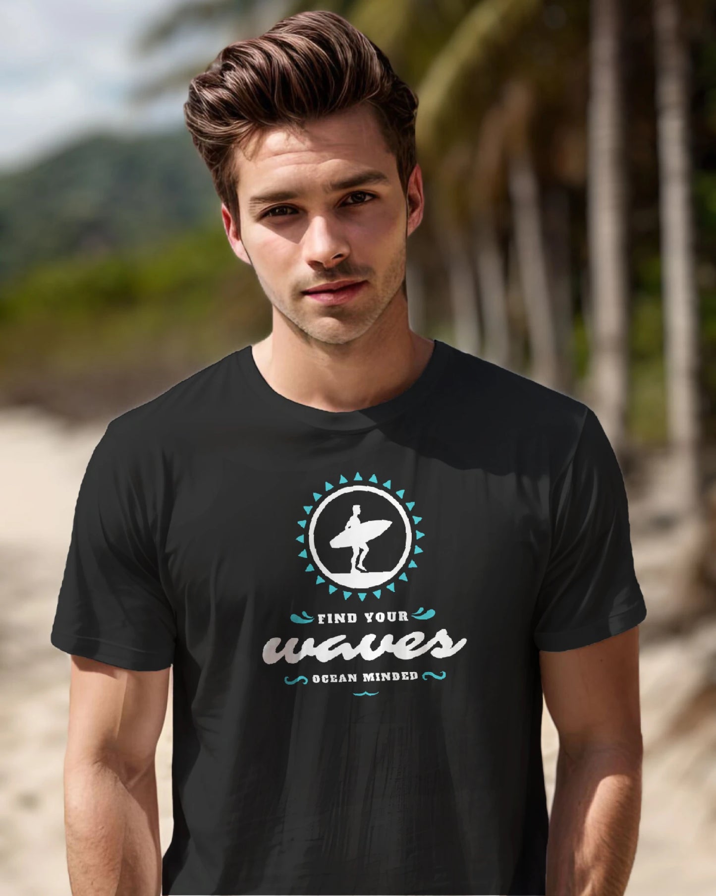 Unisex Find Your Waves Graphic Tee - Sustainable Cotton