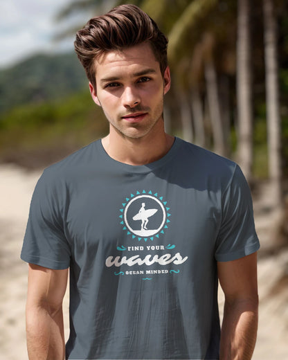 Unisex Find Your Waves Graphic Tee - Sustainable Cotton