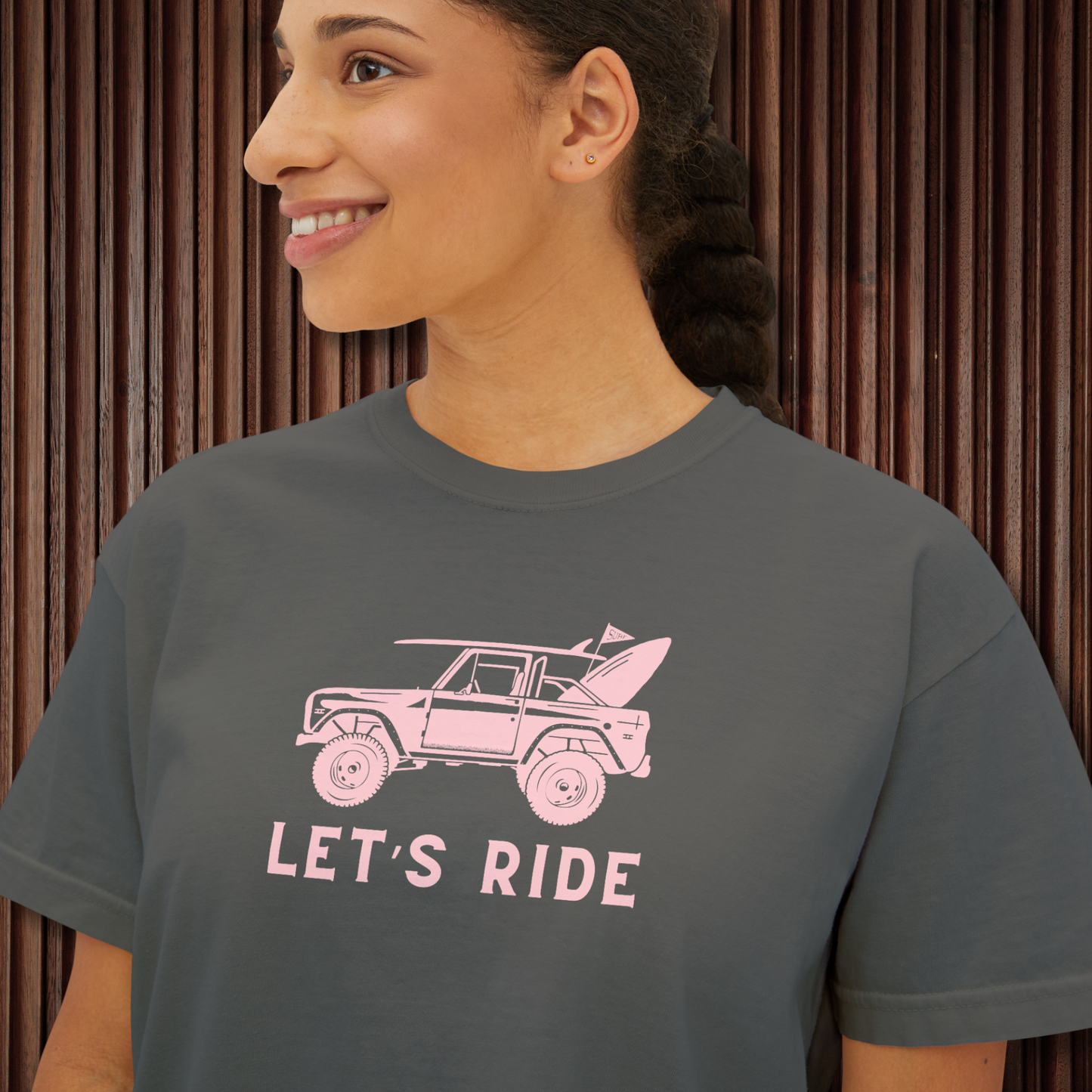 Women's Let's Ride Boxy Graphic Tee - Sustainable Cotton