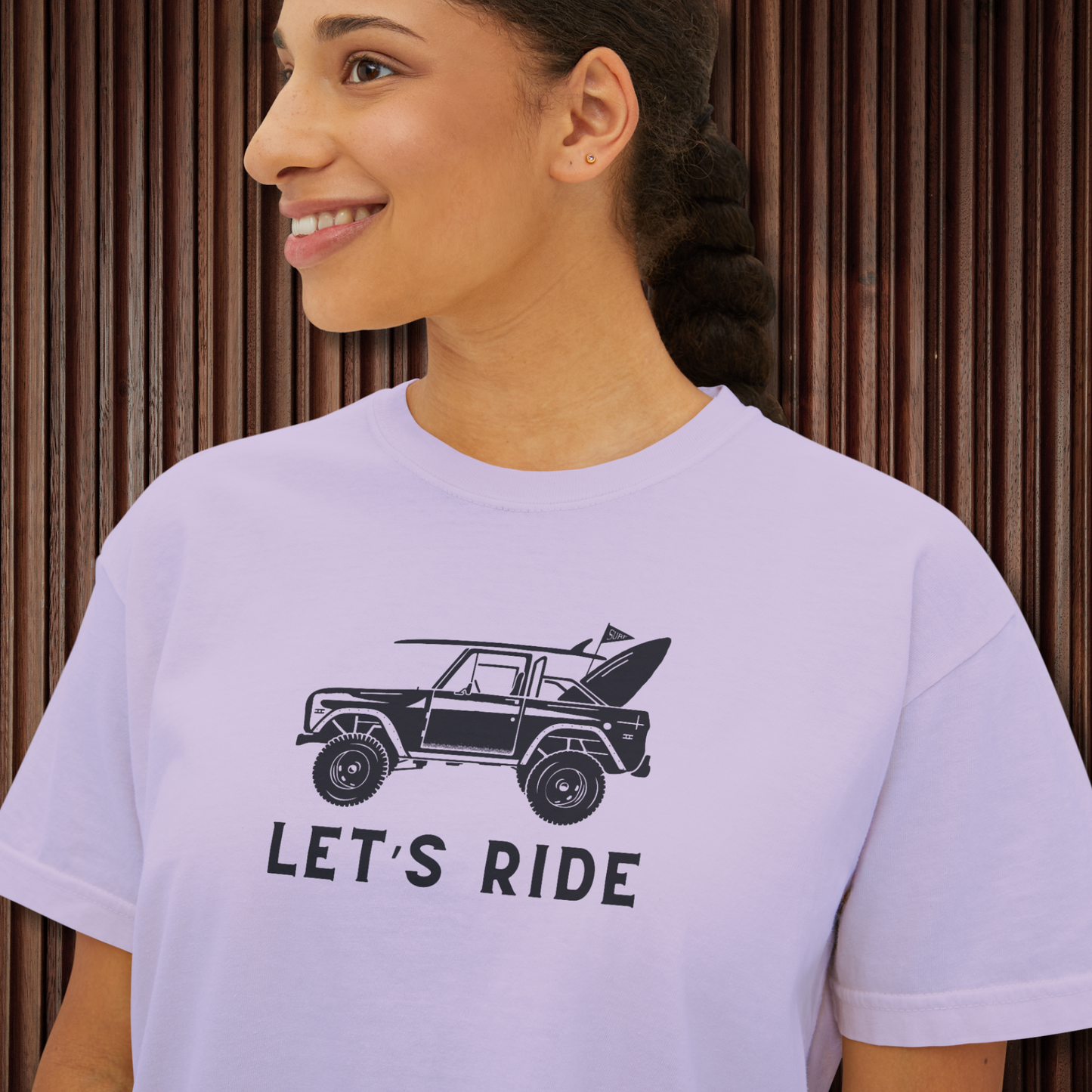 Women's Let's Ride Boxy Graphic Tee - Sustainable Cotton