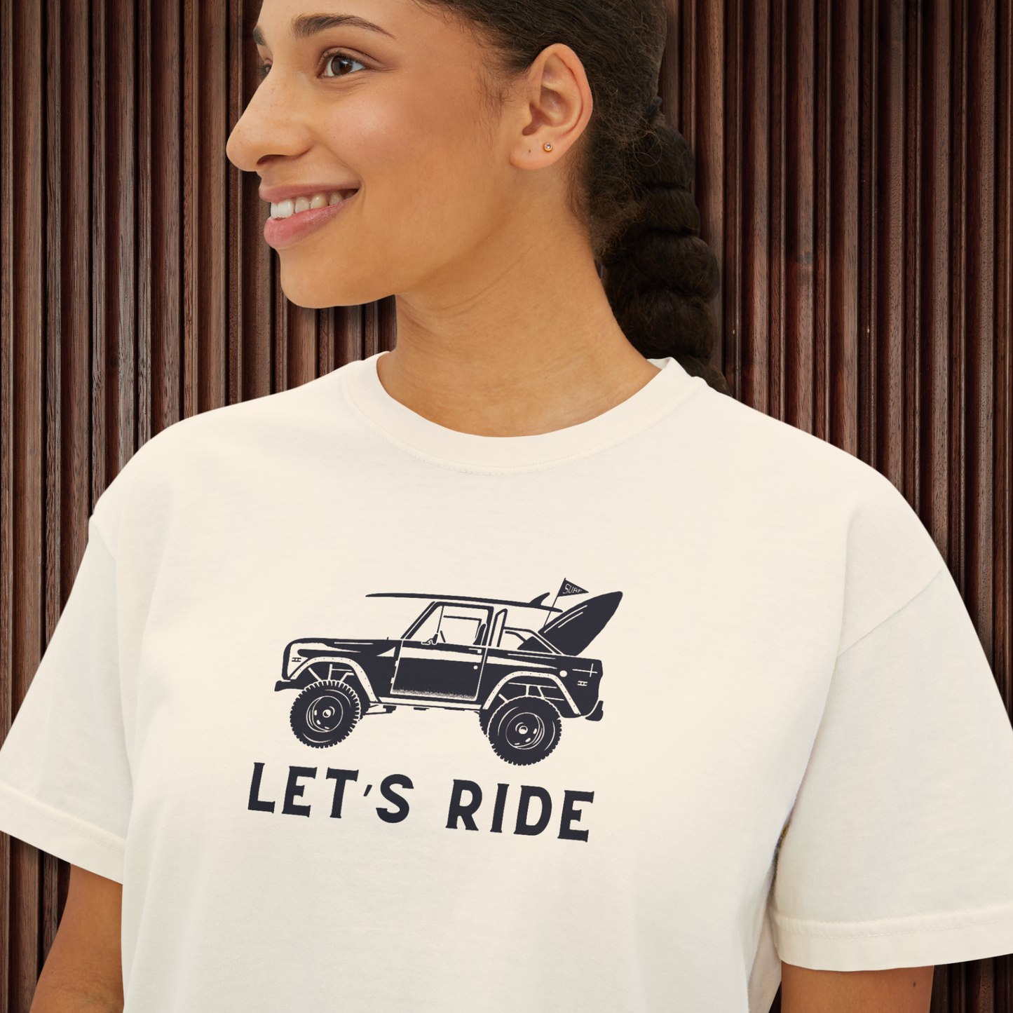 Women's Let's Ride Boxy Graphic Tee - Sustainable Cotton