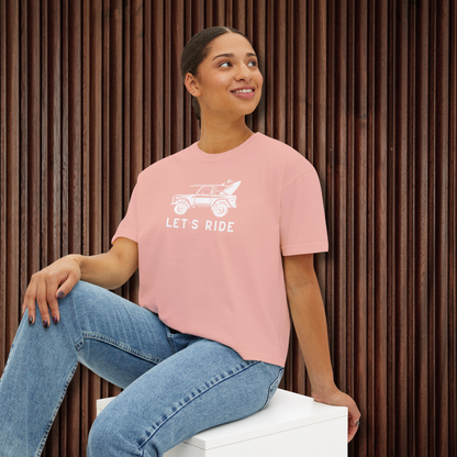 Women's Let's Ride Boxy Graphic Tee - Sustainable Cotton