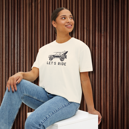 Women's Let's Ride Boxy Graphic Tee - Sustainable Cotton