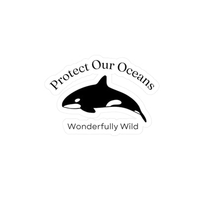 Protect Our Oceans Water Resistant Vinyl Sticker