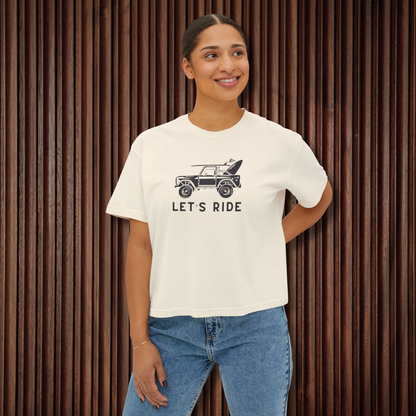 Women's Let's Ride Boxy Graphic Tee - Sustainable Cotton