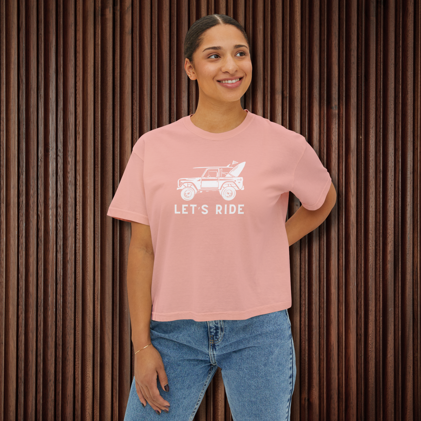 Women's Let's Ride Boxy Graphic Tee - Sustainable Cotton