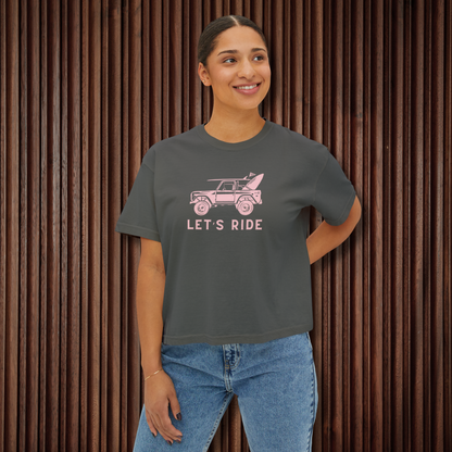 Women's Let's Ride Boxy Graphic Tee - Sustainable Cotton