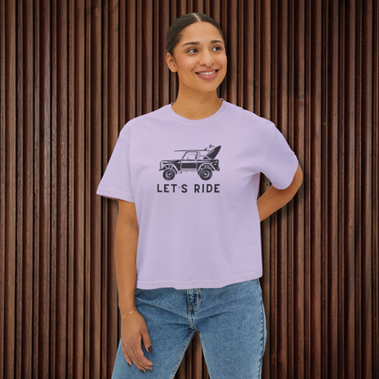 Women's Let's Ride Boxy Graphic Tee - Sustainable Cotton