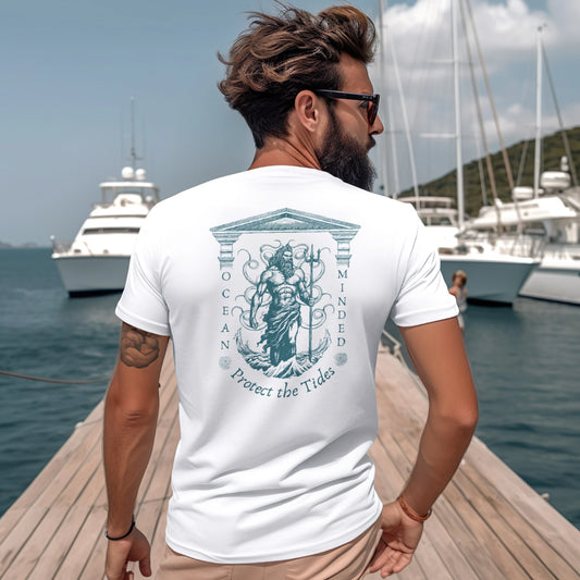 Unisex Poseidon Protect the Tides Graphic Tee - Sustainable Cotton