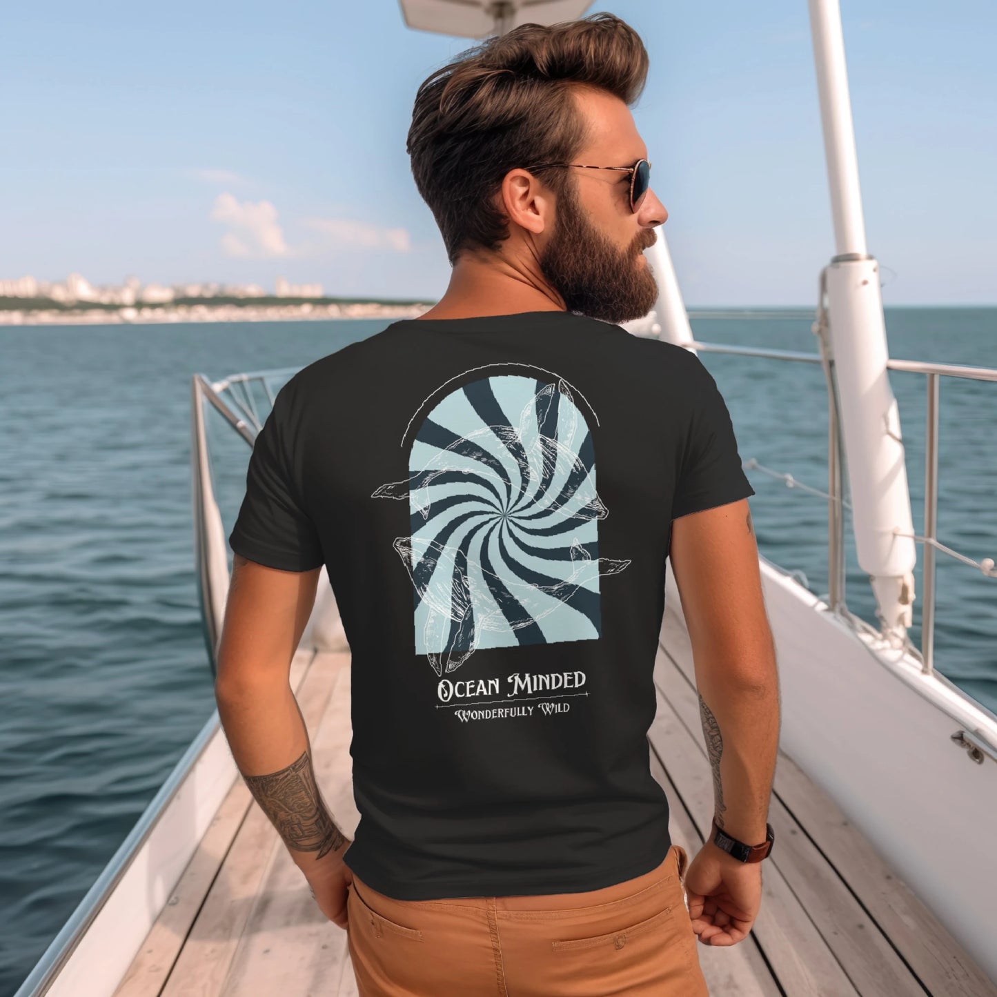 Unisex Whale Whirlpool Graphic Tee - Sustainable Cotton