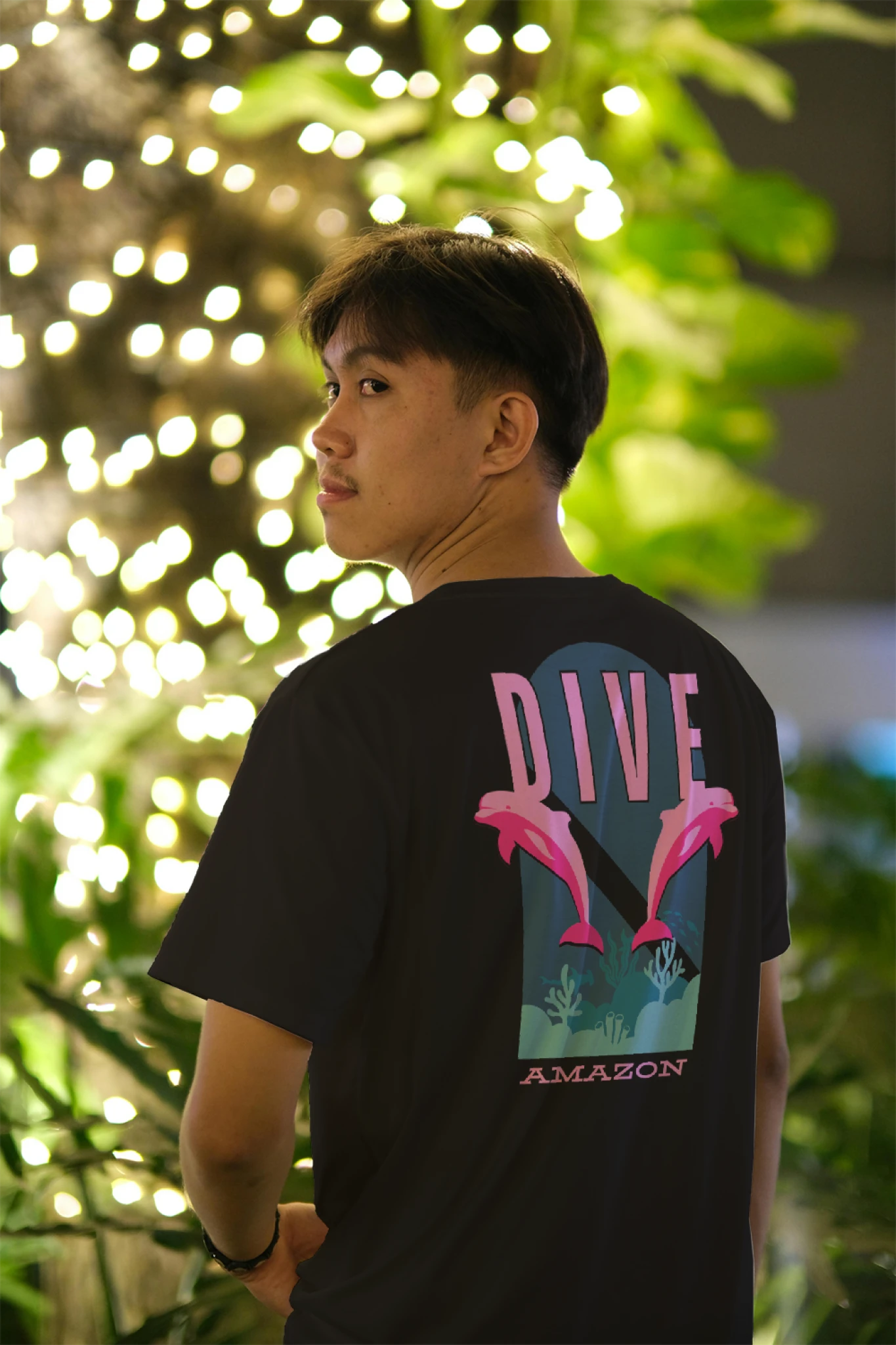 Unisex Pink River Dolphin Graphic Tee - Sustainable Cotton