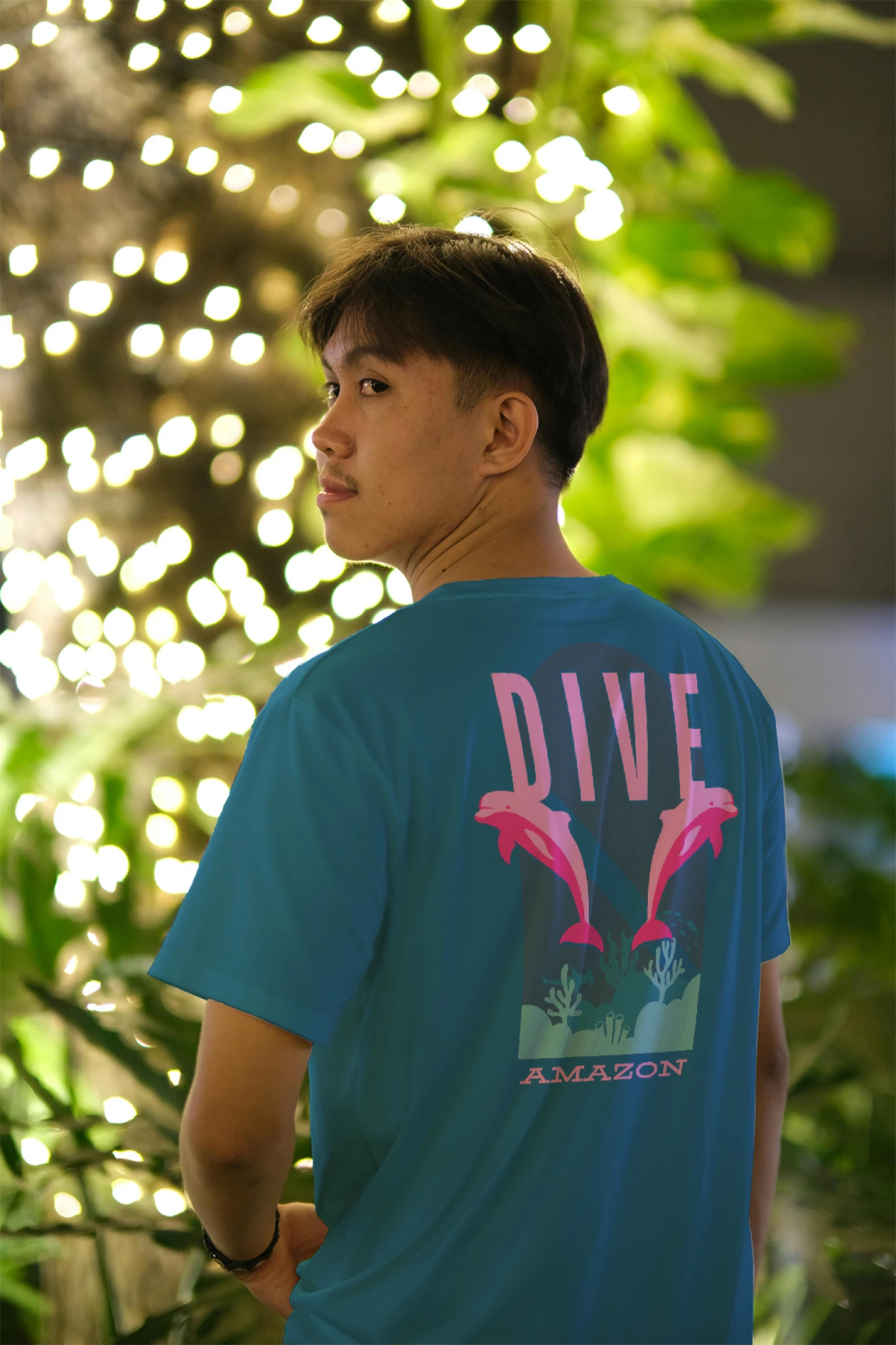 Unisex Pink River Dolphin Graphic Tee - Sustainable Cotton